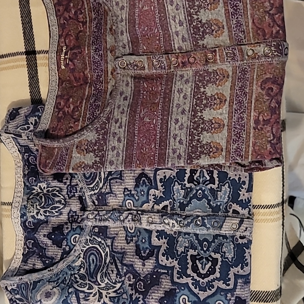 (2)! RUFF HEWN LONG SLEEVED T's